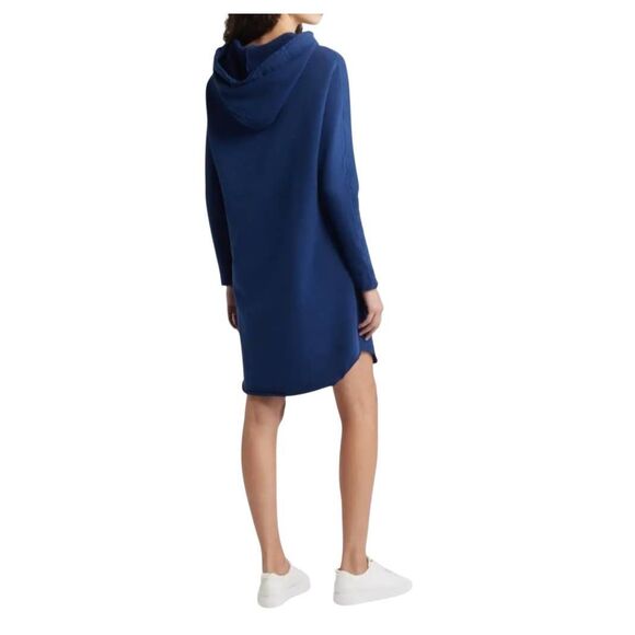 Frank & Eileen MINI JAMES Hooded Dress Navy Blue Sz S Missing Drawstring - Picture 1 of 5